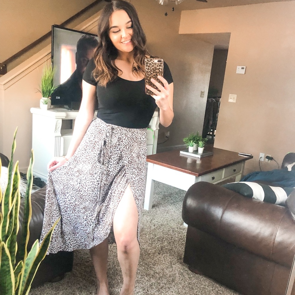 Leopard Wrap Skirt